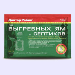 Антисептик Доктор Робик 109  Для выгребных ям и септиков пак. 75г  1/36 *